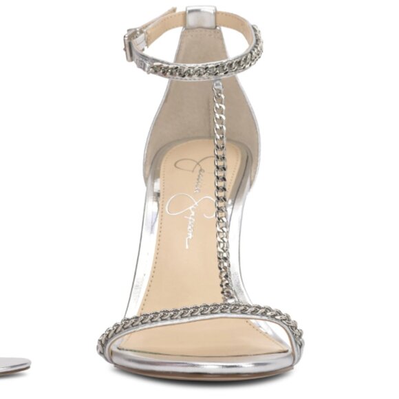 NEW JESSICA SIMPSON Silver Quiven High Heel Sandals 253 - Picture 3 of 10